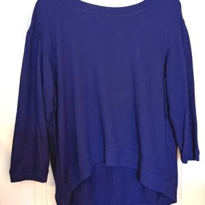 NWOT Neiman Marcus Purple Plum Hi-Low Trapeze Sweater- Size  Large